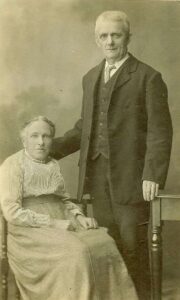 A photographic portrait of John and Eliza Campton